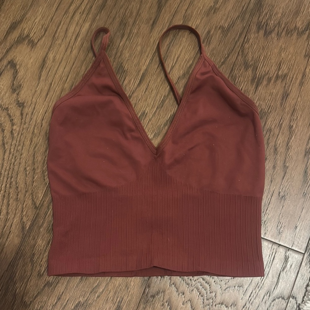 By Together Deep Red Crop Top